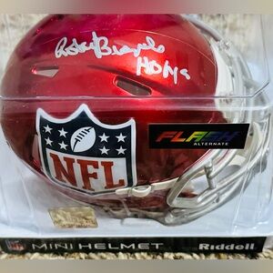 Robert Brazile Signed NFL Logo FLASH Riddell Speed Mini Helmet w/HOF'18 (SS COA)
